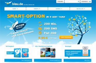 Screenshot von blau.de