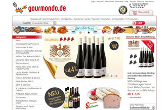 Screenshot von gourmondo.de