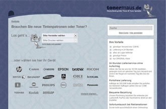 Screenshot von tonermaus.de